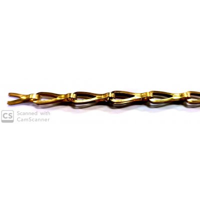 Catena PATENT ottone lucido piatta mm 20 x 0,5