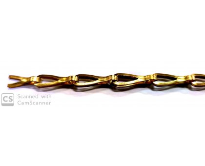 Catena PATENT ottone lucido piatta mm 20 x 0,5