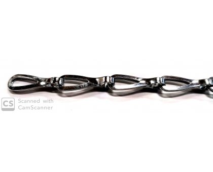 Catena PATENT ottone cromato piatta mm 20 x 0,5