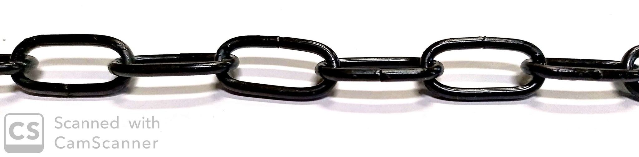 Catena GENOVESE n.14 verniciata nera anello mm 20x11 spessore 2,2