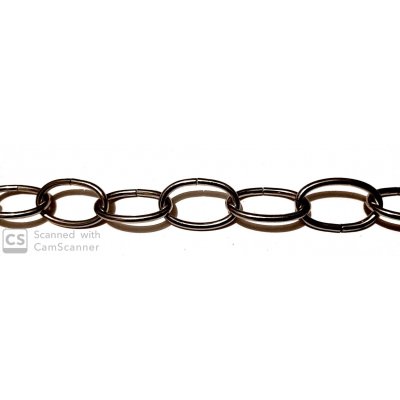 Catena OVALE nichelata mm 37x23 filo 3,4