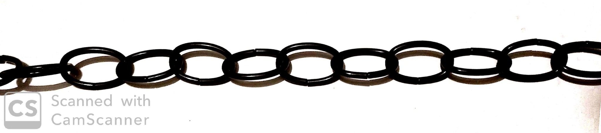 Catena OVALE verniciata nera mm 37x23 filo 3,4