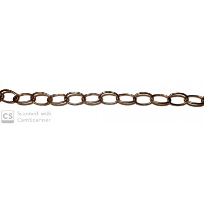 Catena OVALE ottonata mm 37x23 filo 3,4