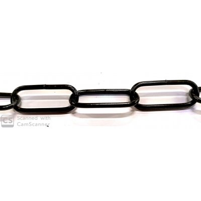 Catena GENOVESE DECORATIVA verniciata nera anello mm 40x16 spessore 2,5