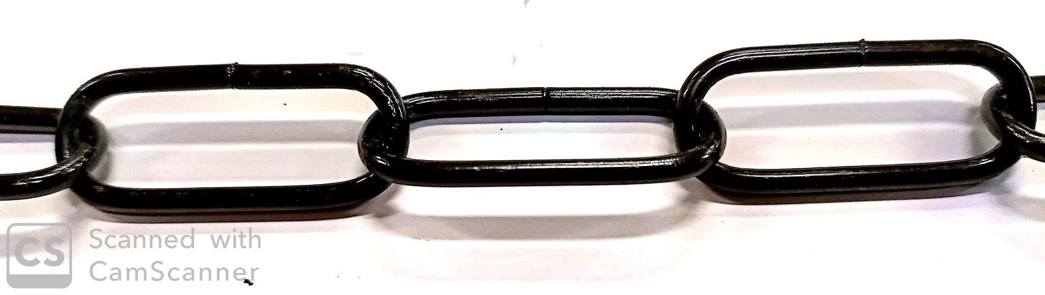 Catena GENOVESE DECORATIVA verniciata nera anello mm 40x16 spessore 2,5