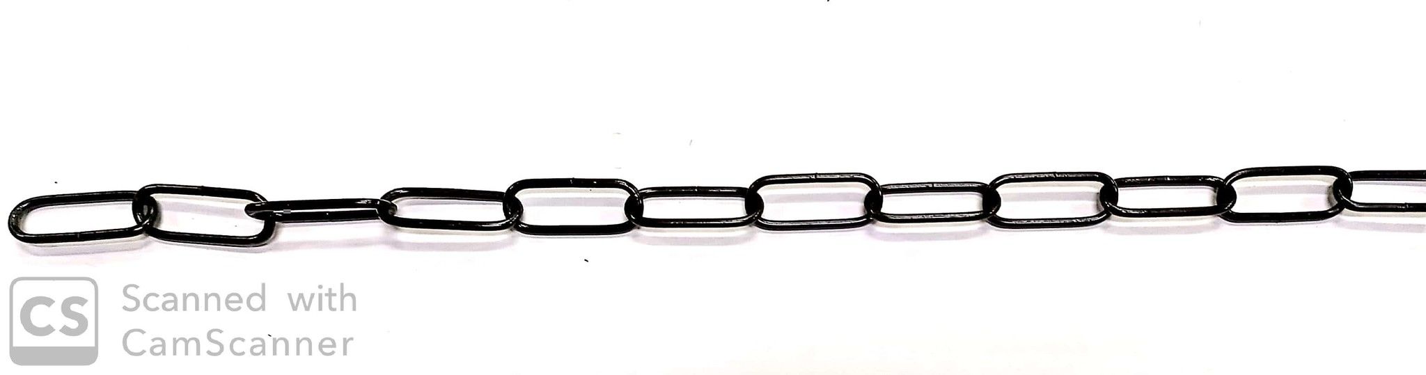 Catena GENOVESE DECORATIVA verniciata nera anello mm 40x16 spessore 2,5