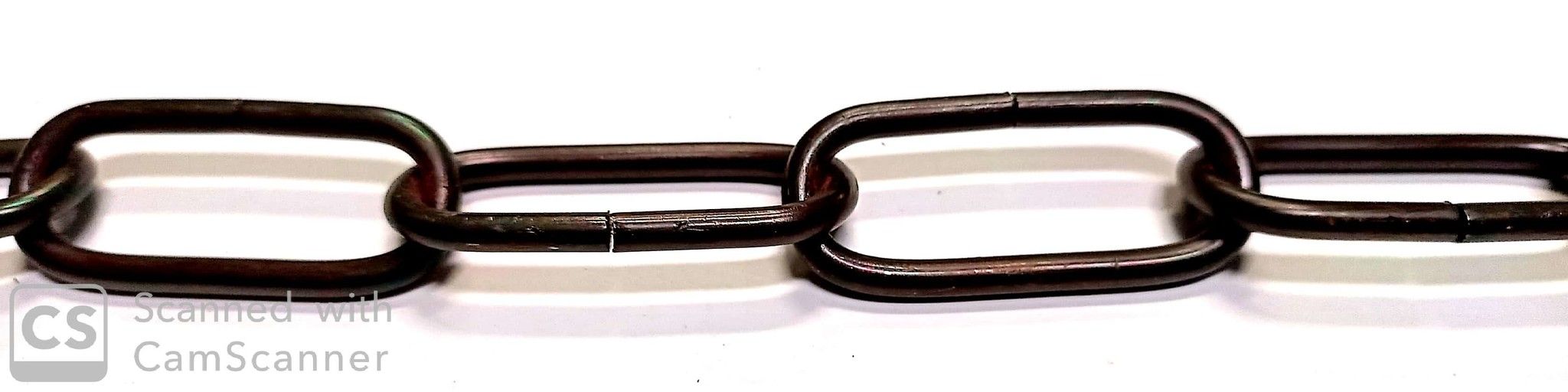 Catena GENOVESE DECORATIVA rame antico anello mm 46x20 spessore 3,8