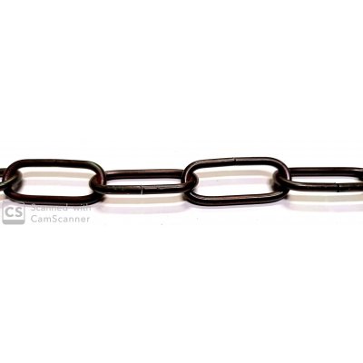 Catena GENOVESE DECORATIVA rame antico anello mm 46x20 spessore 3,8
