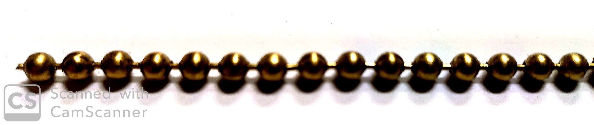Catena PERLINE mm 3,6 ottone lucido