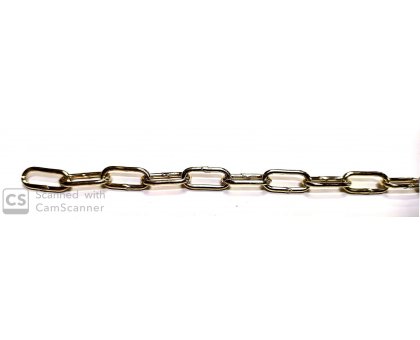 Catena GENOVESE n. 8 ottonata anello mm 13x6 spessore 1,3