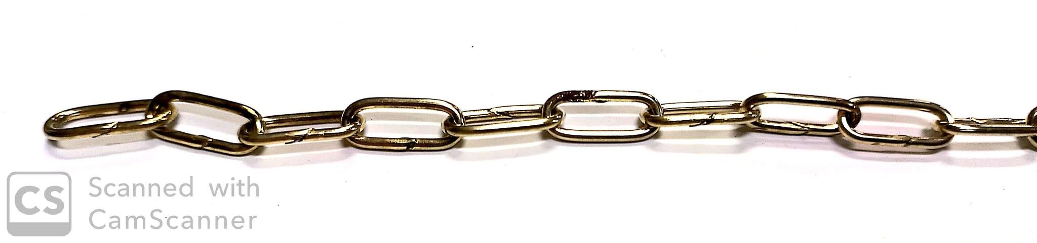 Catena GENOVESE n.10 ottonata anello mm 16x7 spessore 1,5