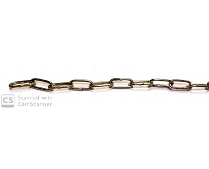 Catena GENOVESE n.10 ottonata anello mm 16x7 spessore 1,5
