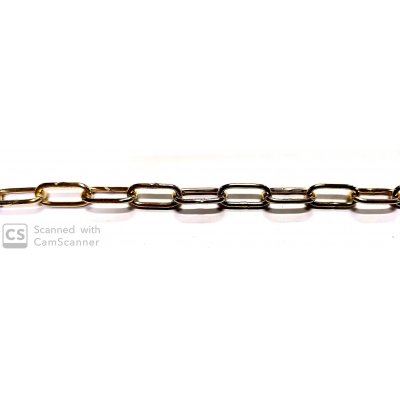 Catena GENOVESE n.12 ottonata anello mm 18x8,5 spessore 1,8