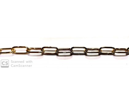 Catena GENOVESE n.12 ottonata anello mm 18x8,5 spessore 1,8