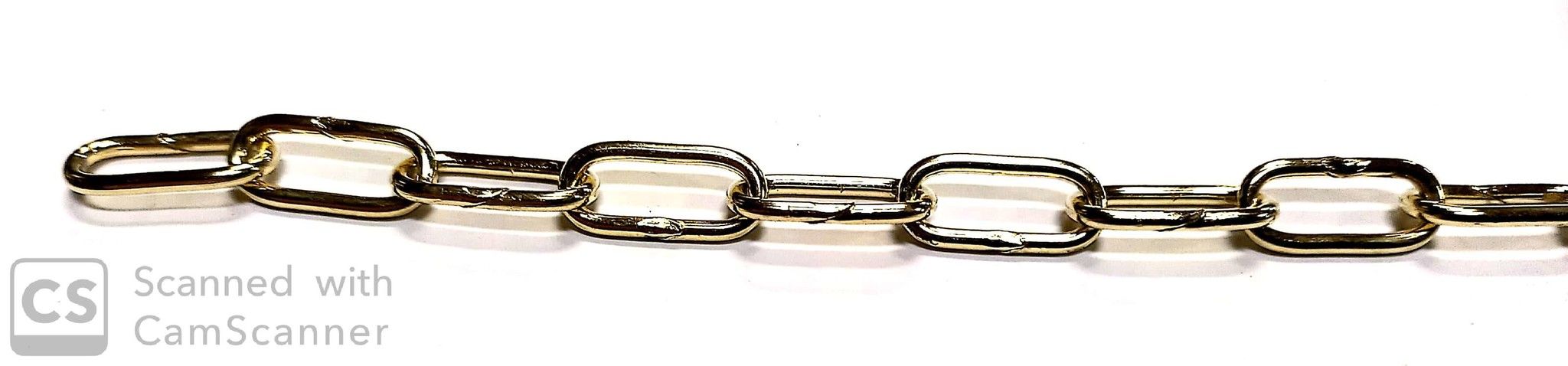 Catena GENOVESE n.13 ottonata anello mm 18x9 spessore 2.0