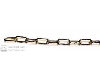 Catena GENOVESE n.13 ottonata anello mm 18x9 spessore 2.0
