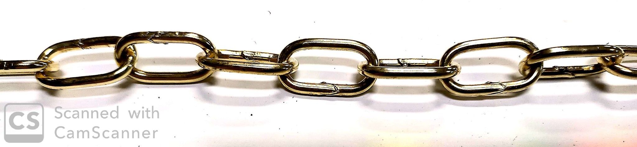 Catena GENOVESE n.14 ottonata anello mm 20,5x10,5 spessore 2,2