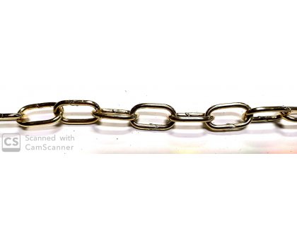 Catena GENOVESE n.14 ottonata anello mm 20,5x10,5 spessore 2,2