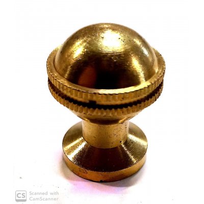 Pomolo ottone zigrinato d. 30 mm filetto 8 ma