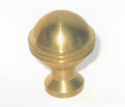 Pomolo ottone zigrinato d. 35 mm filetto 10 ma