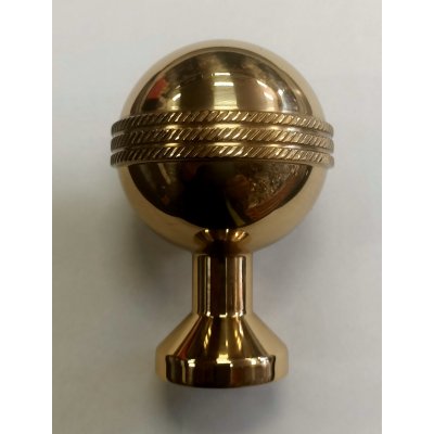 Pomolo ottone zigrinato d. 60 mm filetto 12 ma