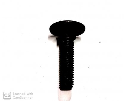 Bullone mm 6 x 25 testa tonda quadro sotto testa nero