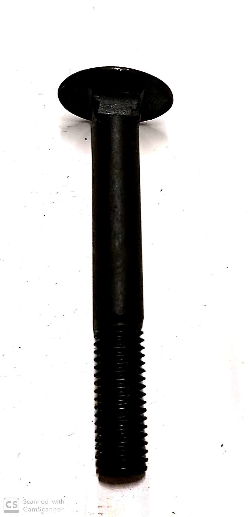 Bullone mm 12 x 90 testa tonda quadro sotto testa nero