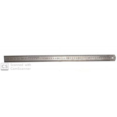 Riga inox millimetrata mm 500 x 30 x 0,8