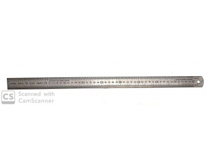 Riga inox millimetrata mm 500 x 30 x 0,8