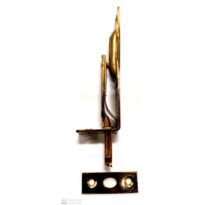 Catenaccio ad unghia cm 10 frontale mm 15 in ferro ottonato serie normale