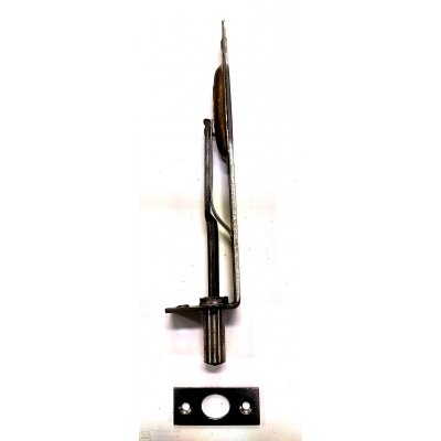 Catenaccio ad unghia cm 15 frontale mm 20 in ferro grezzo serie pesante