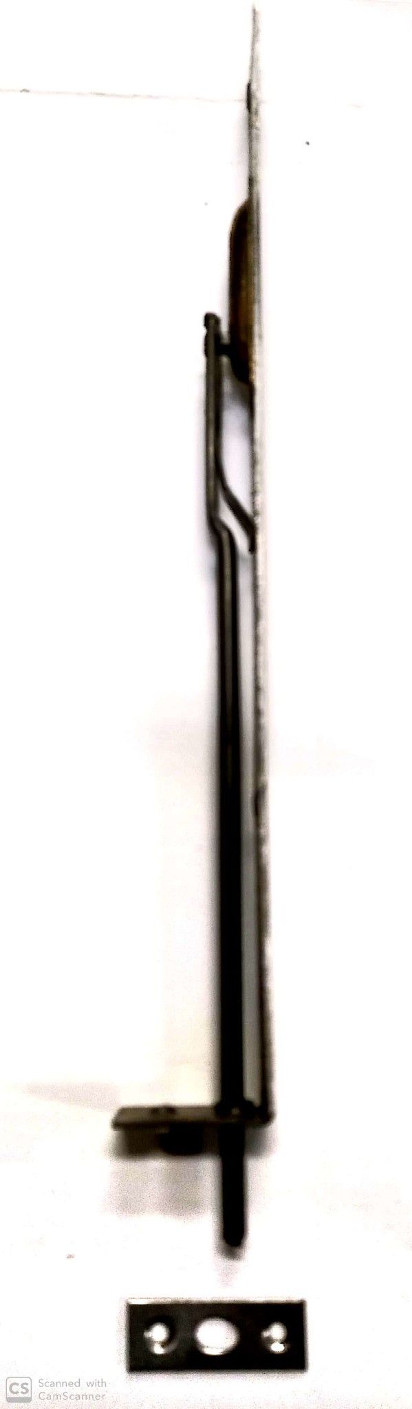 Catenaccio ad unghia cm 25 frontale mm 18 in ferro grezzo serie media