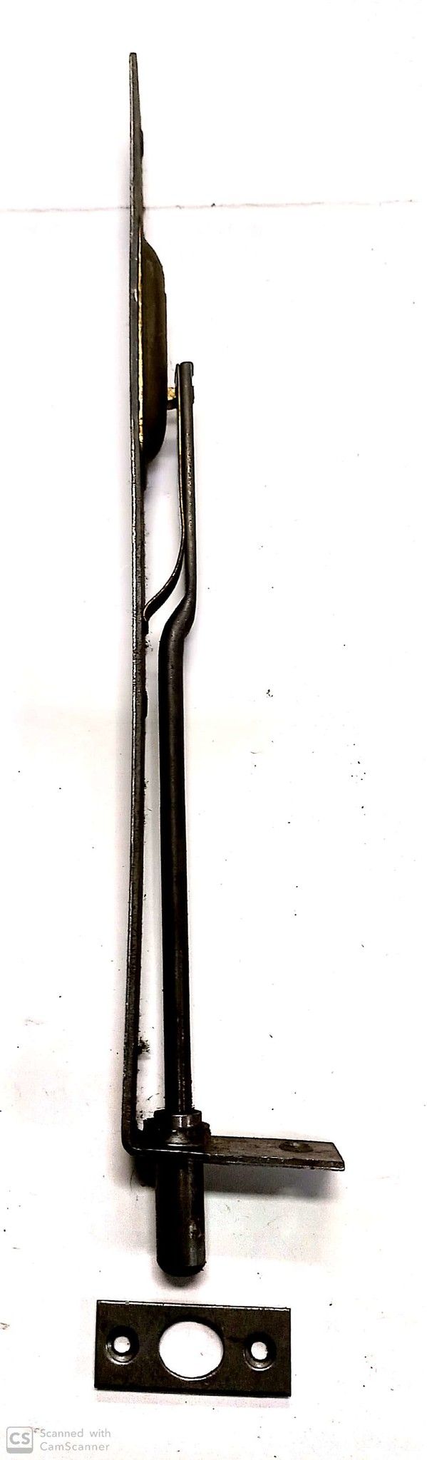 Catenaccio ad unghia cm 25 frontale mm 20 in ferro grezzo serie pesante