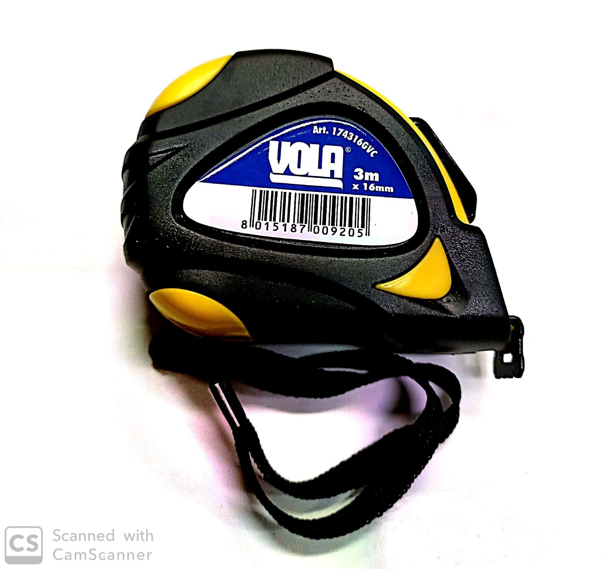 Flessometro con autostop mt  3 nastro mm 16 VOLA