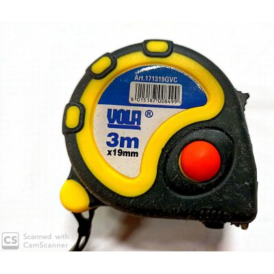 Flessometro gommato triplo stop 3mx19mm VOLA