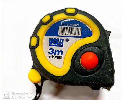 Flessometro gommato triplo stop 3mx19mm VOLA