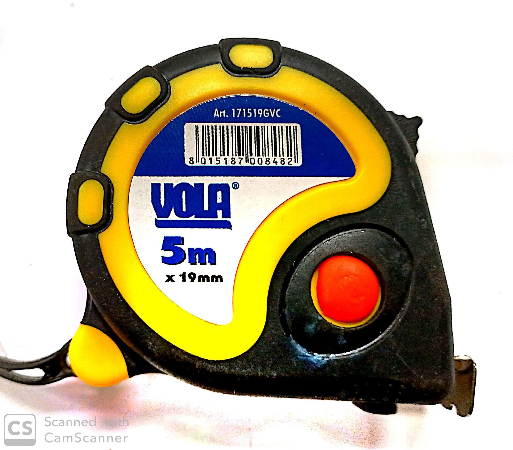 Flessometro gommato triplo stop  5mx19mm VOLA