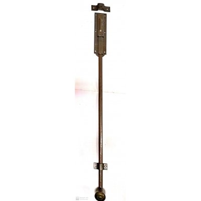 Catenaccio verticale a coda cm 50 mezzo peso in ferro grezzo pomolo dorato