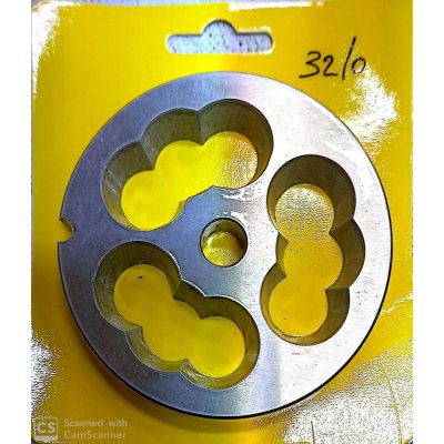 Piastra inox per cotiche per tritacarne n. 32