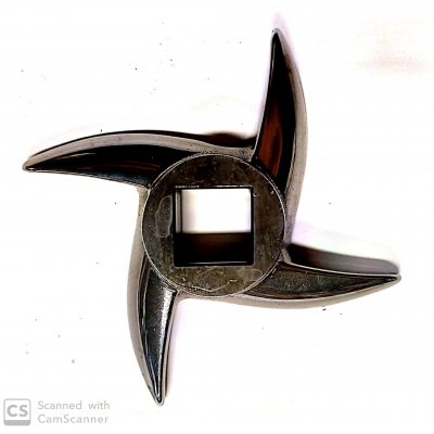 Coltello INOX per tritacarne n. 32