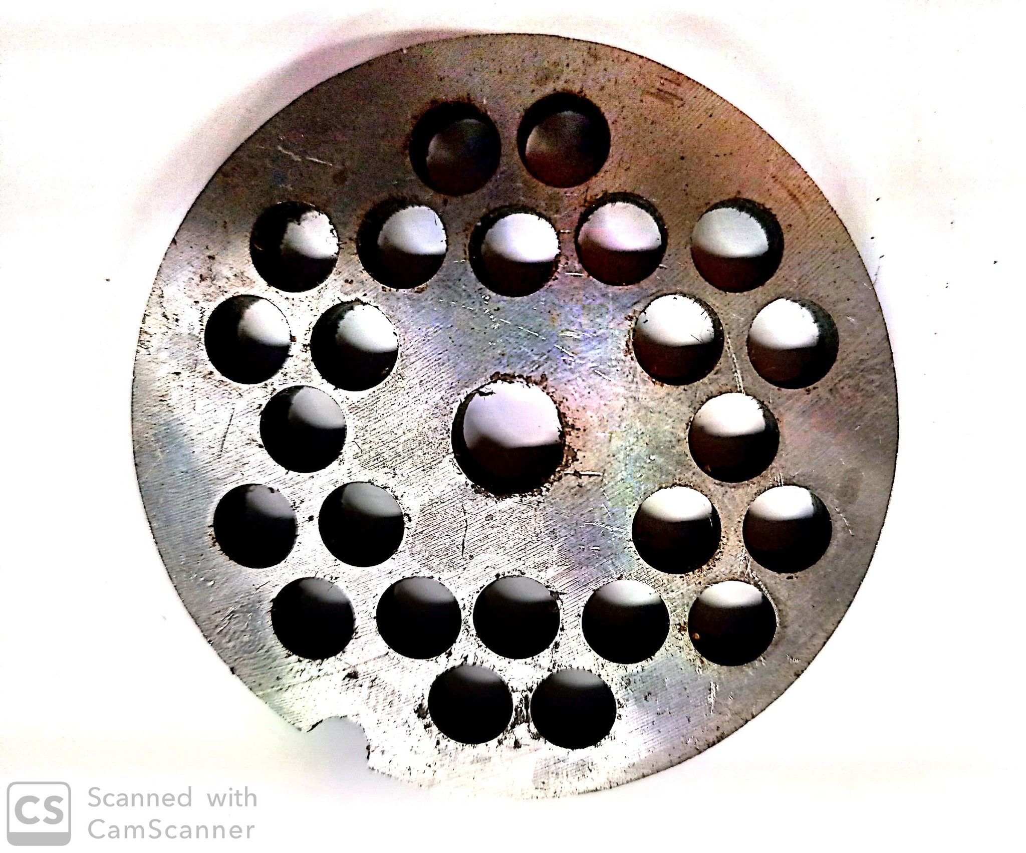 Piastra per tritacarne n. 10-12 foro  8 mm