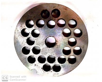 Piastra per tritacarne n. 10-12 foro 8 mm