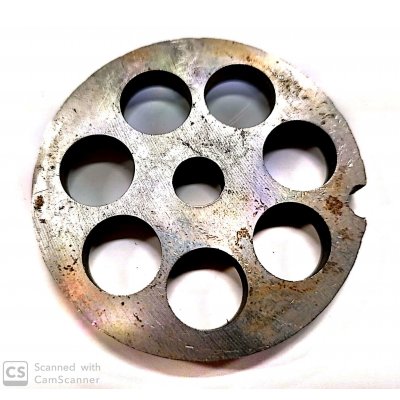 Piastra per tritacarne n. 8 foro 14 mm