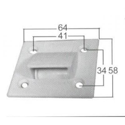 Guidacinghia nylon per cassonetti a scomparsa con spazzolino
