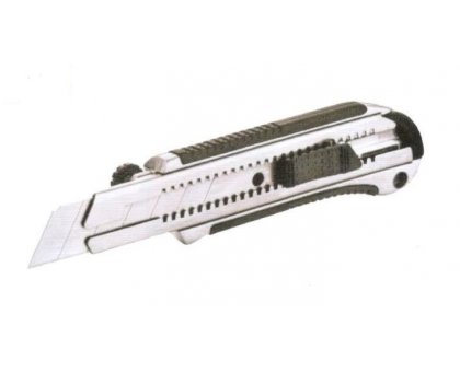 Cutter METALLO con lama a spezzzare mm 25 fermo automatico