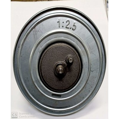 Puleggia con riduttore 1:2,5 e calotta ottagonale d. 240 mm per rullo tapparelle in ferro