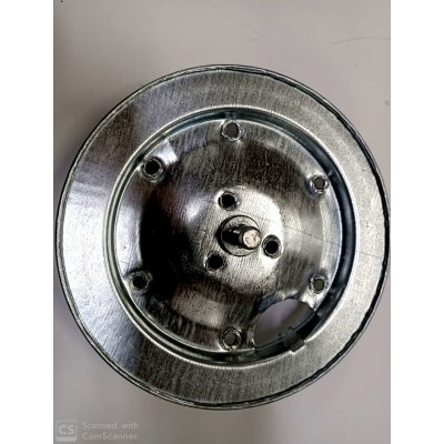 Puleggia in metallo d. 180 mm con calotta per rullo ottagonale mm 60