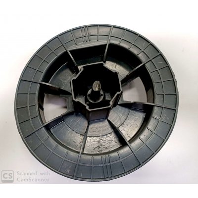 Puleggia in PVC d. 200 mm perno esterno per calotta liscia mm 60