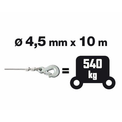 Argano a manovella 500 kg ad 1 velocita'