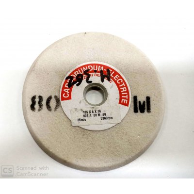 Mola abrasiva a smusso mm 125 x 6 foro 16 al corindone grana 80